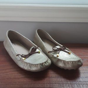 Sperry Top-Sider Size 9 Women's Gold Pearlized Metallic Loafer Driving Shoe